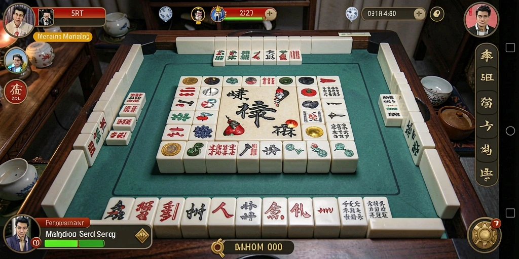 Screenshot gameplay 5RT menampilkan momen seru permainan Mahjong.