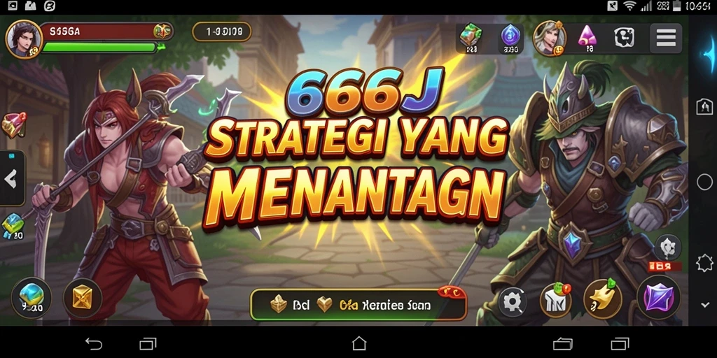 Tangkapan layar gameplay 666J dengan aksi strategi yang intens.
