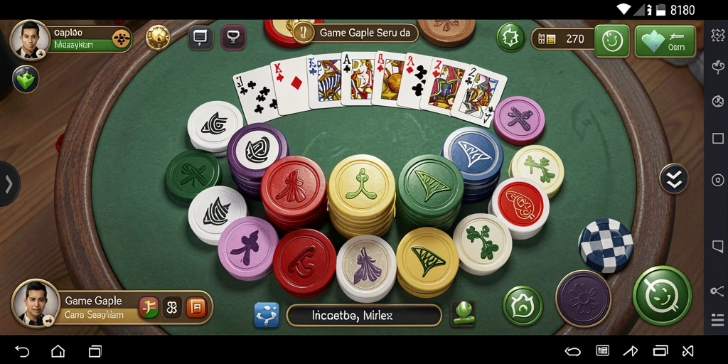 Tampilan screenshot permainan Gaple di 8180 yang seru.