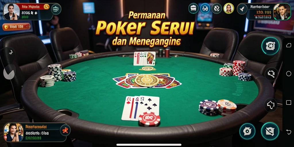 Screenshot gameplay 8364 menampilkan aksi Poker yang seru.