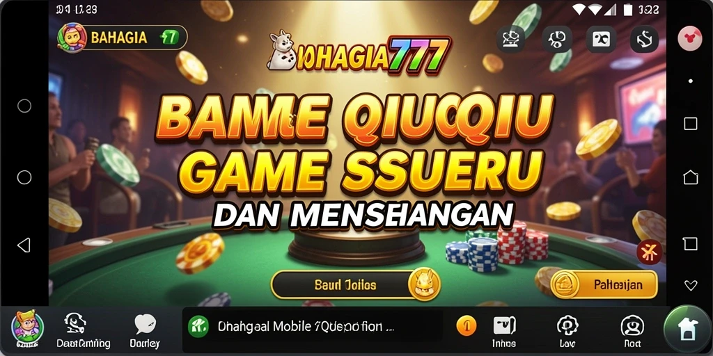 Tampilan gameplay seru QiuQiu di BAHAGIA777.
