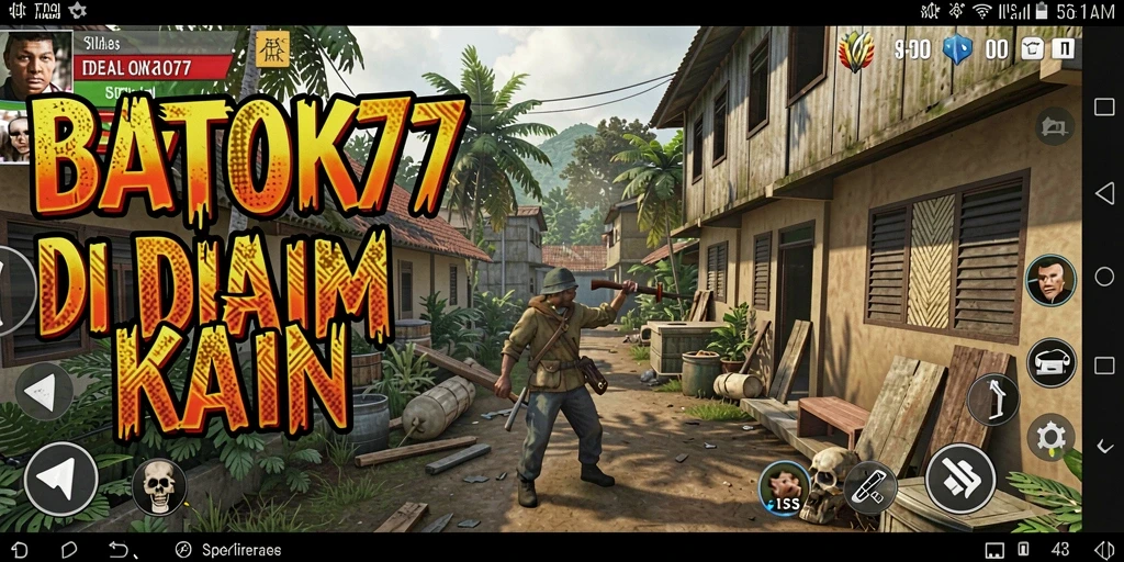 Screenshot gameplay BATIK77 yang menampilkan suasana mencekam dan kegelapan.
