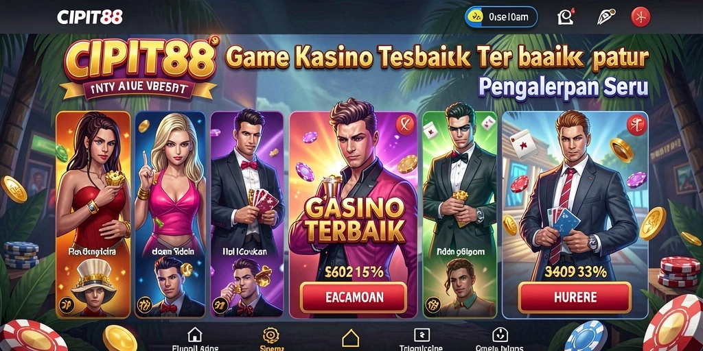 Tampilan utama gameplay Kasino CIPIT88 yang menarik dan interaktif.