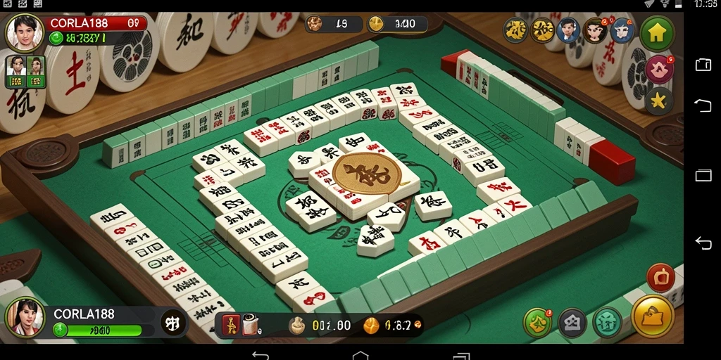 Tampilan gameplay Mahjong di CORLA188 yang memukau dan interaktif.