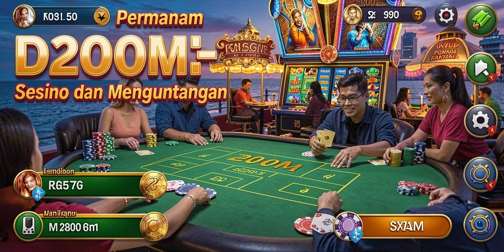 Tampilan gameplay D200M yang menarik dengan serunya permainan Kasino.
