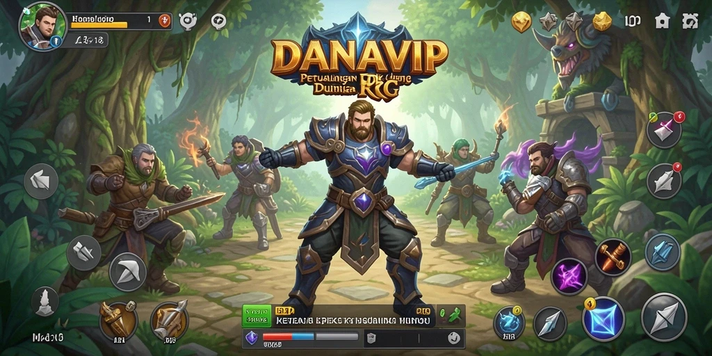 Tampilan menakjubkan dalam permainan RPG DANAVIP dengan aksi seru.
