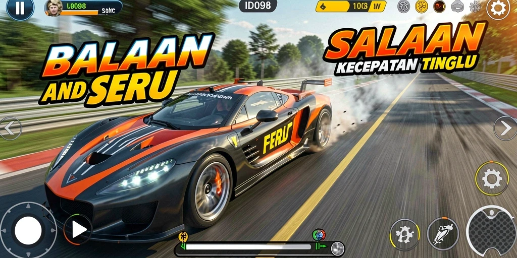 Gameplay Racing yang mendebarkan dengan grafis menakjubkan.