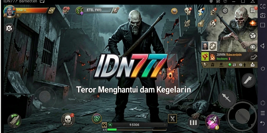 Tangkapan layar gameplay IDN777 menampilkan suasana horor yang mendebarkan.