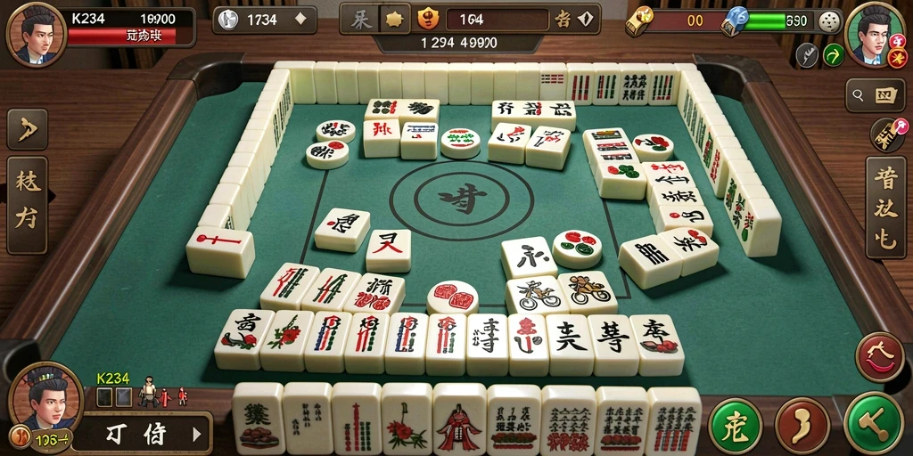 Tampilan screenshot utama K234 dengan gameplay Mahjong yang seru dan interaktif.