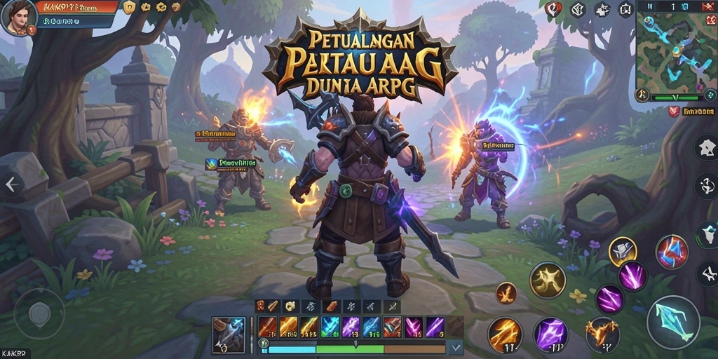 Tangkapan layar KAKRP menampilkan aksi pertarungan epik dalam dunia ARPG.