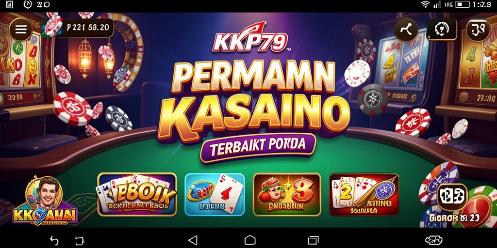 Tampilan gameplay KPK79 dengan berbagai pilihan permainan kasino.
