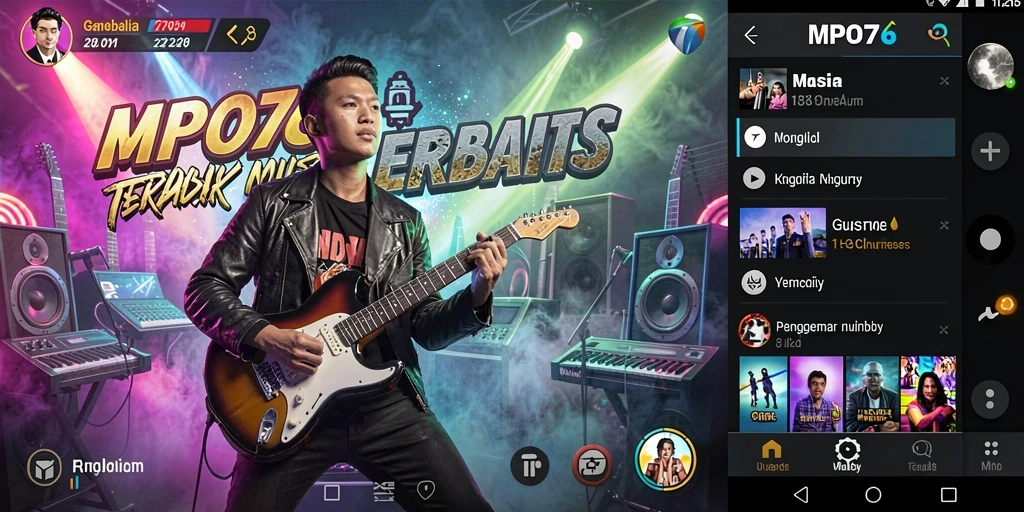 Screenshot MPO76 menampilkan pemain asyik bermain permainan musik.