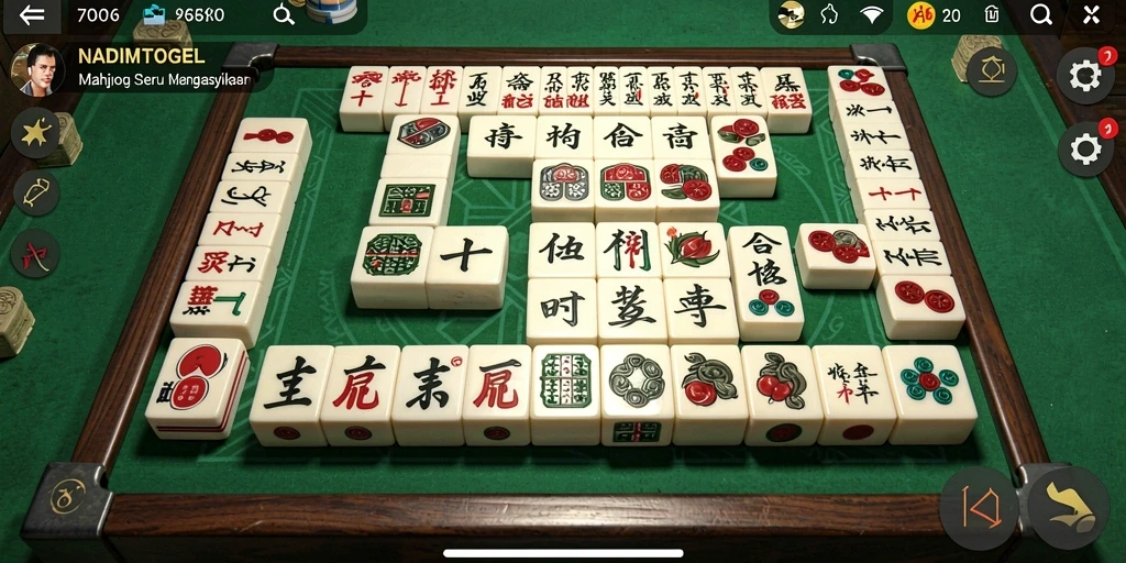 Screenshot utama NADIMTOGEL memperlihatkan gameplay Mahjong yang menantang.