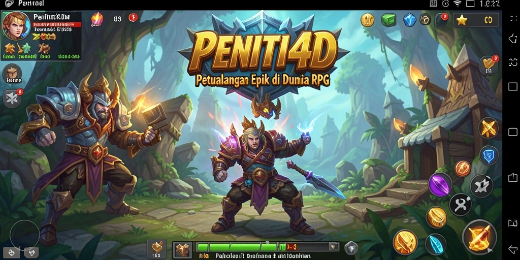 Tampak gameplay epik dalam PENITI4D yang menawarkan petualangan RPG luar biasa.