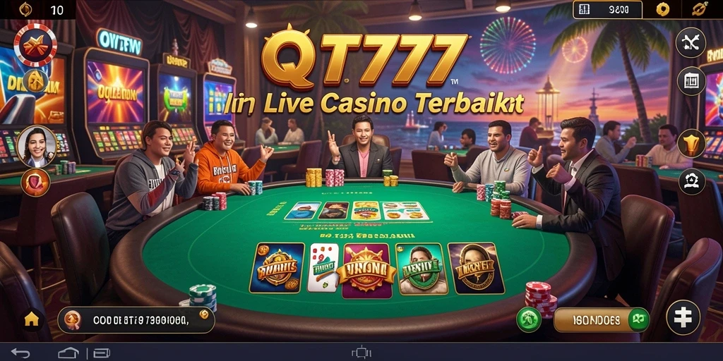 Gameplay Live Casino QT777 yang seru dan interaktif.