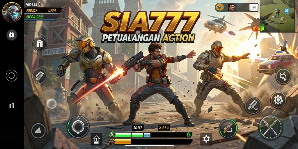 Screenshot utama SIA777 menampilkan aksi pertarungan yang mendebarkan.