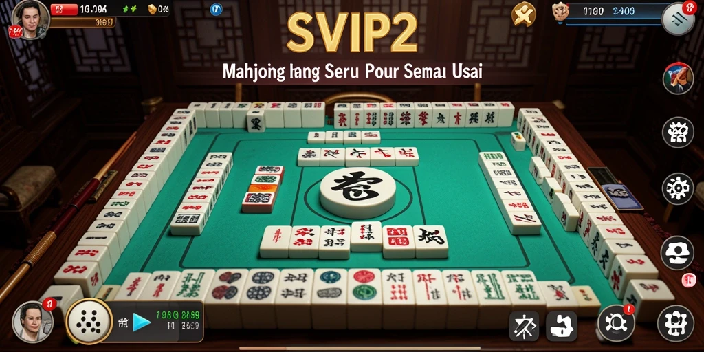 Screenshot SVIP2 menampilkan aksi seru permainan Mahjong klasik.