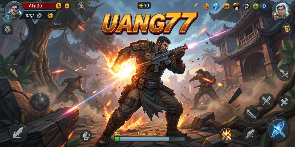 Tampilan gameplay <strong>UANG77</strong> yang mendebarkan dengan aksi yang intens.